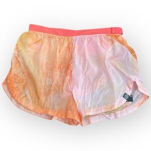 Nike Trail Running Repel Shorts Brief Lined Coral Tie Dye Womens L DX1021-611